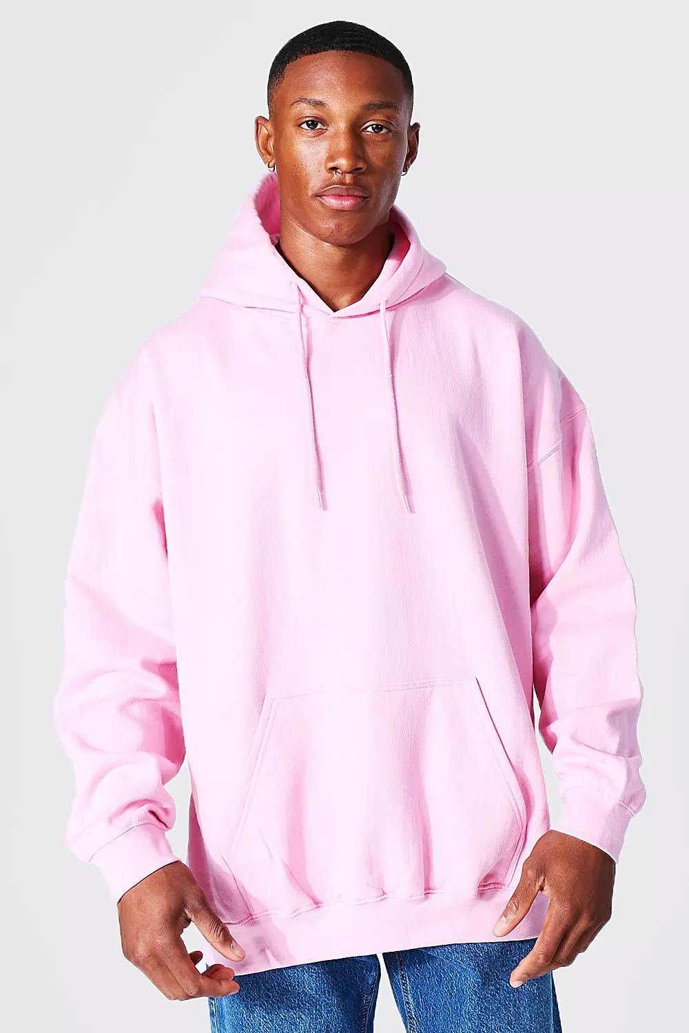 Oversized pink hoodie mens hot sale